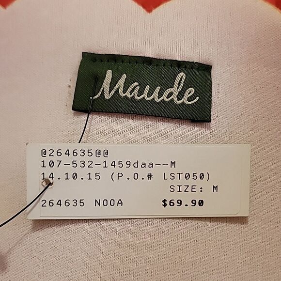 New Maude Structured Rose Mini Dress Size Medium - Picture 4 of 6